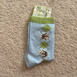 Disney Chip and Dale Argyle Socks NWT